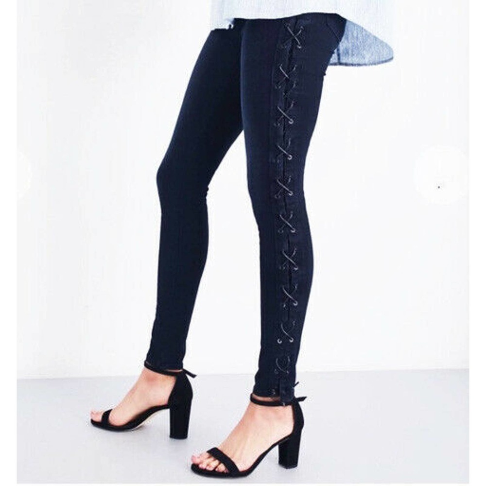 J Brand Jeans Barneys NY Maria Bluebird Side Lace